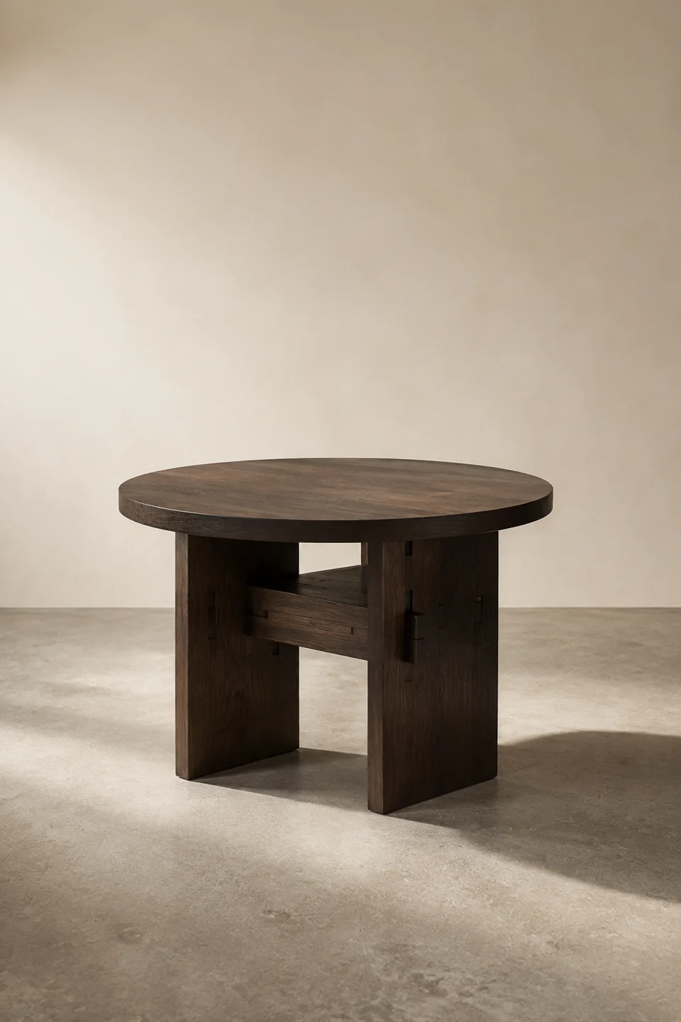 Noma dark oak side table with visible joinery